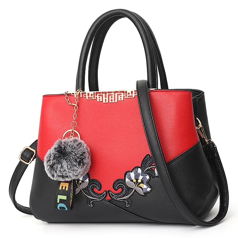 Embroidered Messenger Bags Women Leather Handbags Bags for Women 2021 Sac a Main Ladies Hand Bag Female Hand Bag New