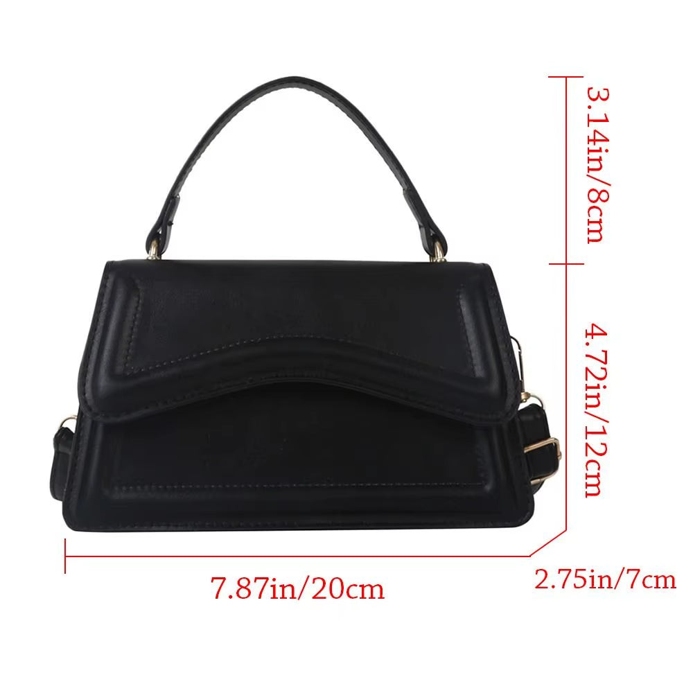 New Fashion Sling Shoulder Bag Trend PU Leather Messenger Handbags Solid Color Leisure Stylish Crossbody Bags for Women Girls