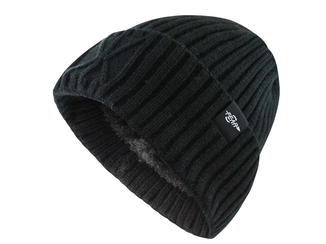 Warmest Watch Cap Black Plush Insulated Tactical Beanie Hat Warm Wool Insulated