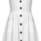 Girl'S Spaghetti Strap Button down Midi Sleeveless Summer Casual Sundress A-Line Dress with Pockets